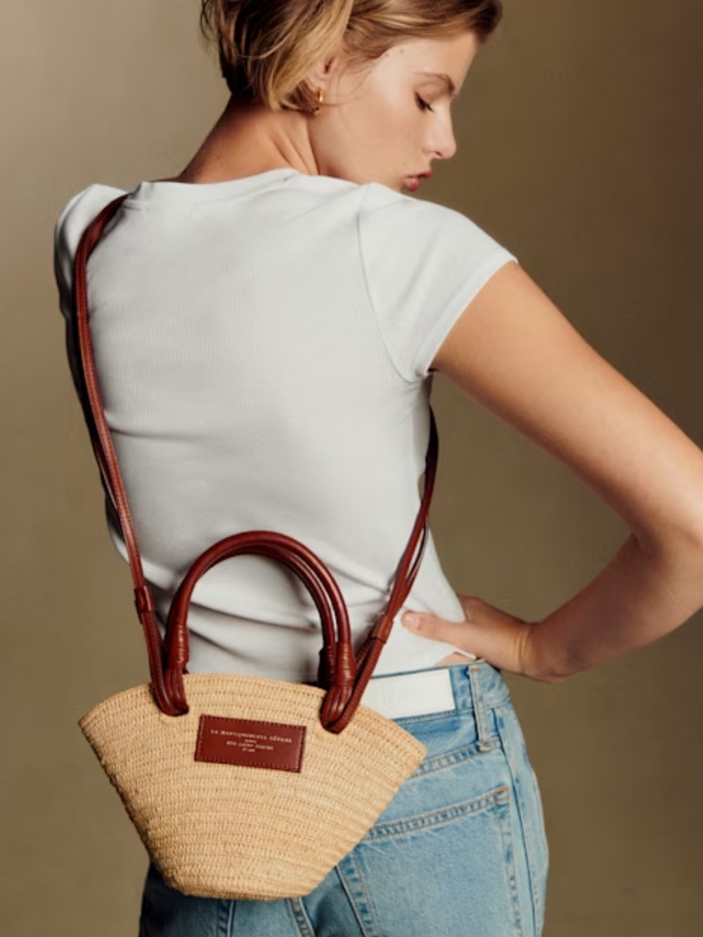 Justine Sézane Raffia Mini Basket Bag - Picture 2 of 6